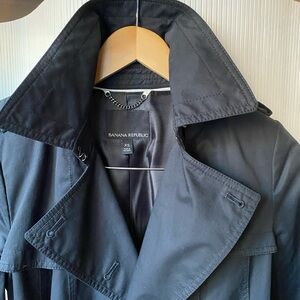 BANANA REPUBLIC Classic Black Trench Coat
